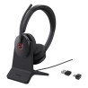 YEALINK WIRELESS (BH74) UC STEREO BT ANC HEADSET, CHARGESTAND, BT51, BLACK, C TO A ADAPTER