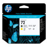 HP 72 MATTE BLACK AND YELLOW PRINTHEAD - 790/1300/2300/1200