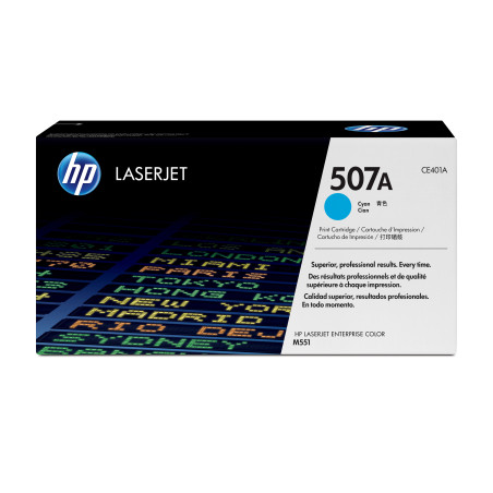 HP 507A CYAN LASERJET CARTRIDGE