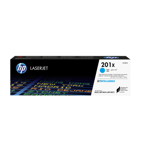 HP 201X CYAN TONER - HIGH YIELD - APPROX 5K PAGES - M252, M277 COMPATIBLE