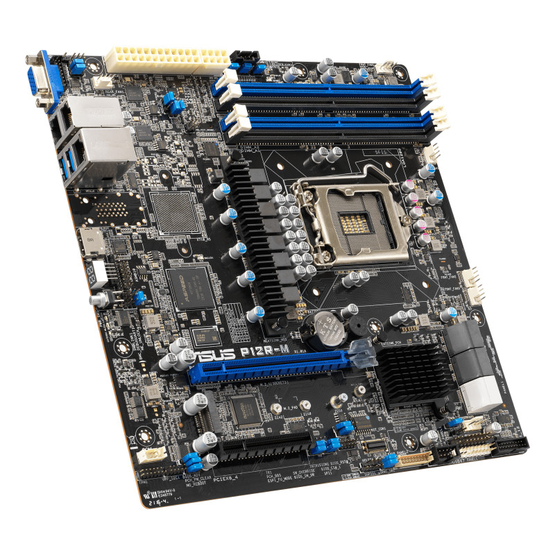 ASUS P12R-M-10G-2T SERVER MB, 1200, DDR4 UDIMM (4), 10GbE(2), SATA(6), ASMB10, mATX, 3YR