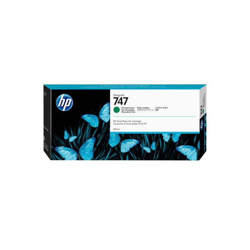 HP 747 300-ML CHROMATIC GREEN DESIGNJET INK CARTRIDGE - Z9+ SERIES