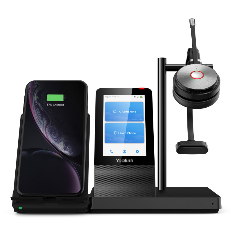 YEALINK DECT WIRELESS (WH66) UC MONO HEADSET , 4" TOUCH SCREEN BASE , SPEAKERPHONE