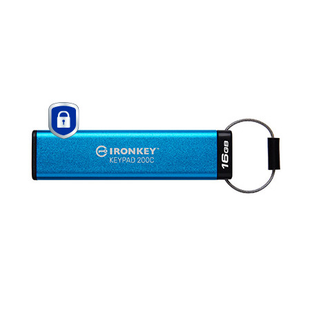 16GB USB-C IronKey Keypad 200C FIPS 140-