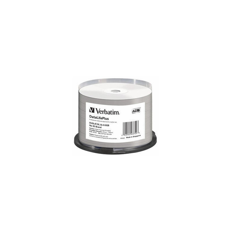 DVD+R DL 8.5GB 50Pk WHT THERM 2.4x