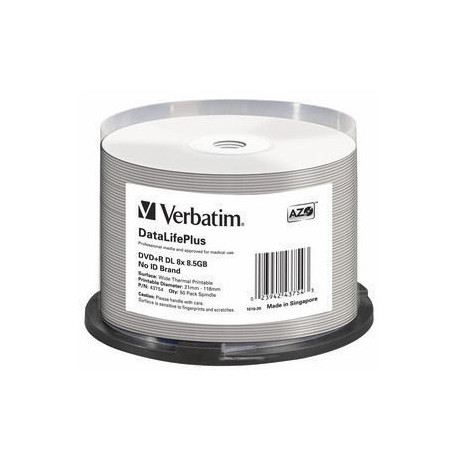 DVD+R DL 8.5GB 50Pk WHT THERM 2.4x