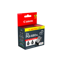 CANON PGI680XLBK BLK INK TWIN PK TANK 400 PAGES FOR TR7560 TR8560 TS6160 TS8160 TS9160