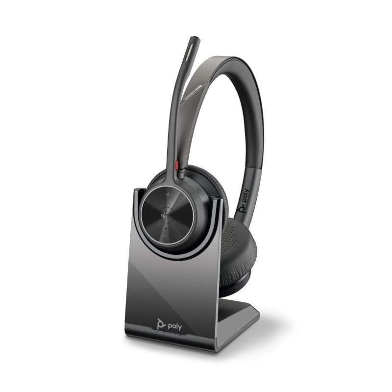 HP POLY VOYAGER 4320 OTH WIRELESS MS STEREO HEADSET W/CHARGING STAND, BT700 DONGLE , USB-A