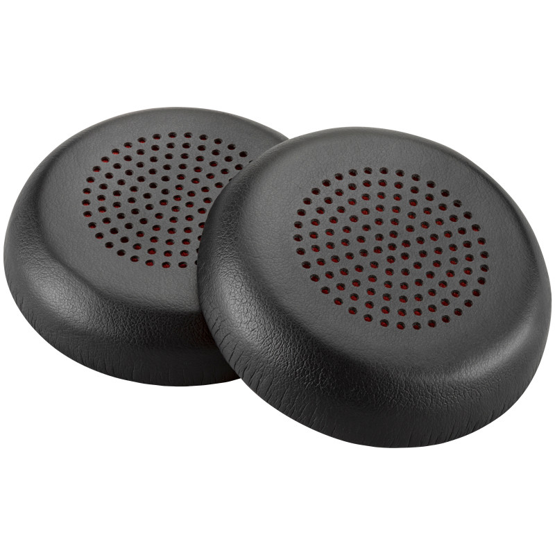 HP POLY SPARE EAR CUSHIONS, QTY 2, LEATHERETTE, BLACK FOCUS 2