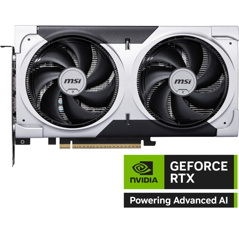 MSI nVidia GeForce RTXâ¢ 5060 Ti 8G VENTUS 2X OC PLUS, PCI ExpressÂ® Gen 5 x16, Boost: 2602 MHz, CUDA 4608 Units, 8GB GDDR7, HD