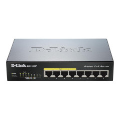 D-Link DGS-1008P 8-Port Gigabit PoE Unmanaged Switch - Durable Metal Housing