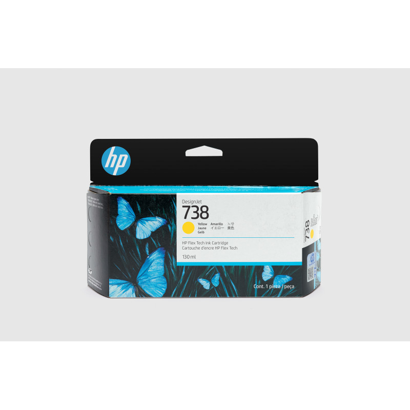 HP 738 130-ml Yellow DesignJet Ink Cartridge