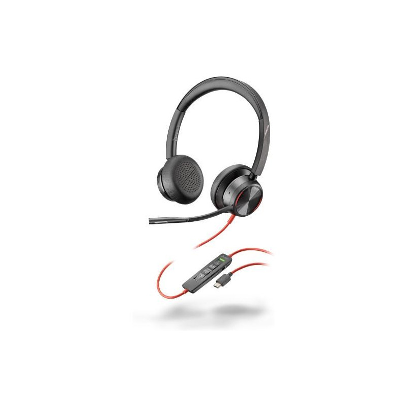 POLY BLACKWIRE 8225 STEREO USB -C HEADSET USB-C/A ADAPTER