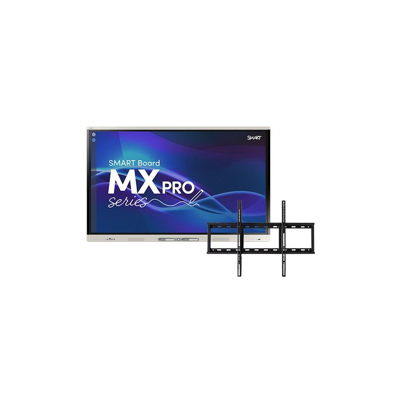 SMART Board MX065-V5 PRO IFP with iQ 5Y Assure And WM-SBID-200 Wall Mount Bundle
