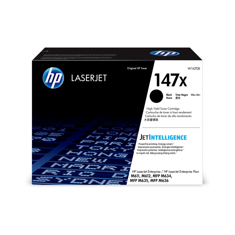 HP 147X HIGH YIELD BLACK ORIGINAL LASERJET TONER CARTRIDGE 25200 PAGE YIELD