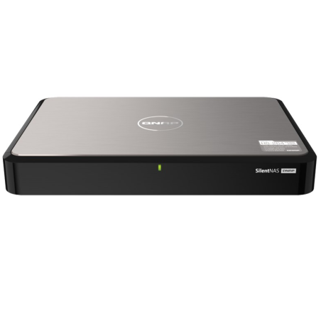 QNAP HS-264-8G, 2-bay fanless desktop NAS, Intel Celeron N5105 quad-core, burst up to 2.9 GHz, 8GB memory, 2 x 2.5"/3.5" SATA HD