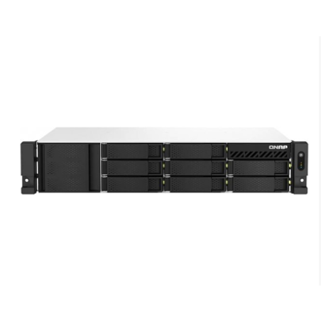 QNAP TS-864eU-RP-8G,8-bay short depth 12" rackmount NAS, Intel Celeron N5095 quad-core, 8 GB onboard not expandable, 8 x 3.5"/2.