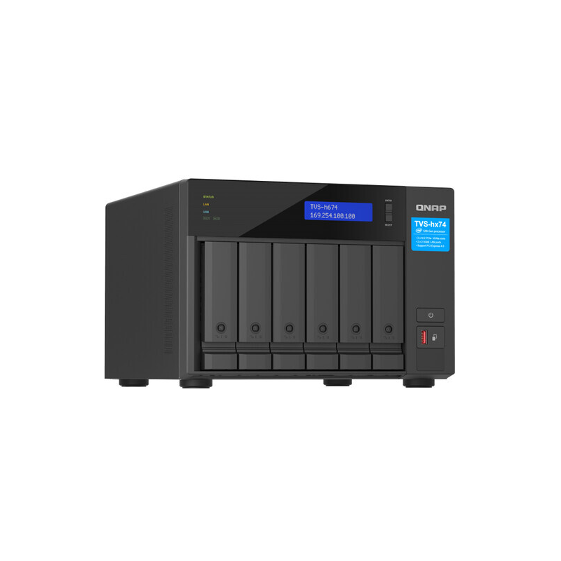 QNAP 6-BAY NAS 3.5"(0/6), I5 6-CORE 2.5GHz, 32GB, 2.5GbE(2), M.2(2), TB(2), TWR, 3YR WTY