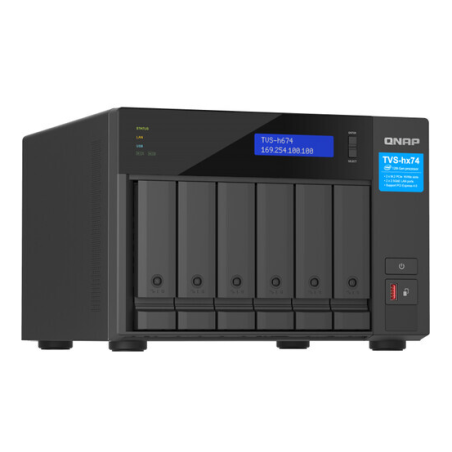 QNAP 6-BAY NAS 3.5"(0/6), I5 6-CORE 2.5GHz, 32GB, 2.5GbE(2), M.2(2), TB(2), TWR, 3YR WTY
