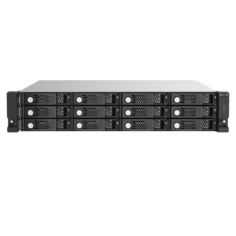 QNAP 12-BAY SAS 12GB/S EXPANSION UNIT, SFF-8644 MINI-SAS HD PORT(4), RPSU, 5YR WTY