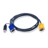 ATEN 1.8M 3IN1 VGA CONSOLE TO USB PC KVM SLIM CABLE