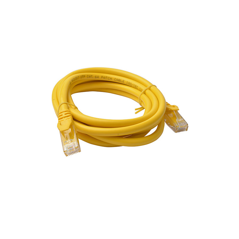 8Ware CAT6A Cable 2m - Yellow Color RJ45 Ethernet Network LAN UTP Patch Cord Snagless
