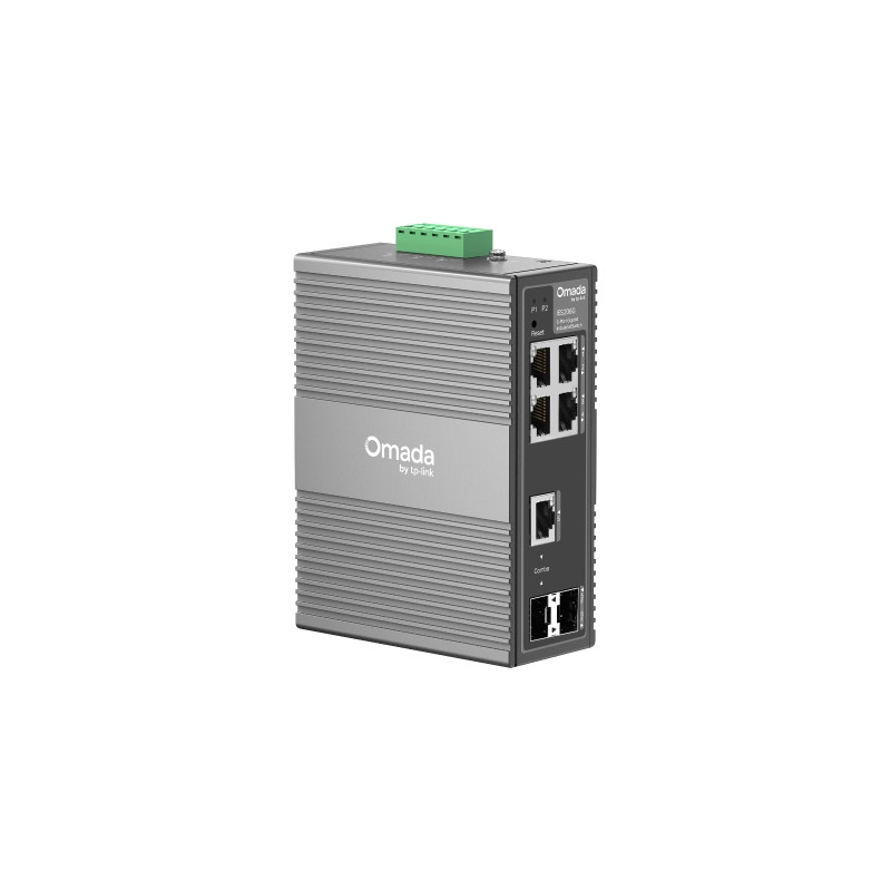 TP-LINK OMADA 6-PRT INDUS MANAGED GIGABIT SWITCH, GbE (4), SFP COMBO(1), SFP(1), 5YR