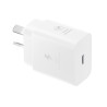 SAMSUNG AC POWER ADAPTOR - 25W, USB-C, NO CABLE (WHITE)