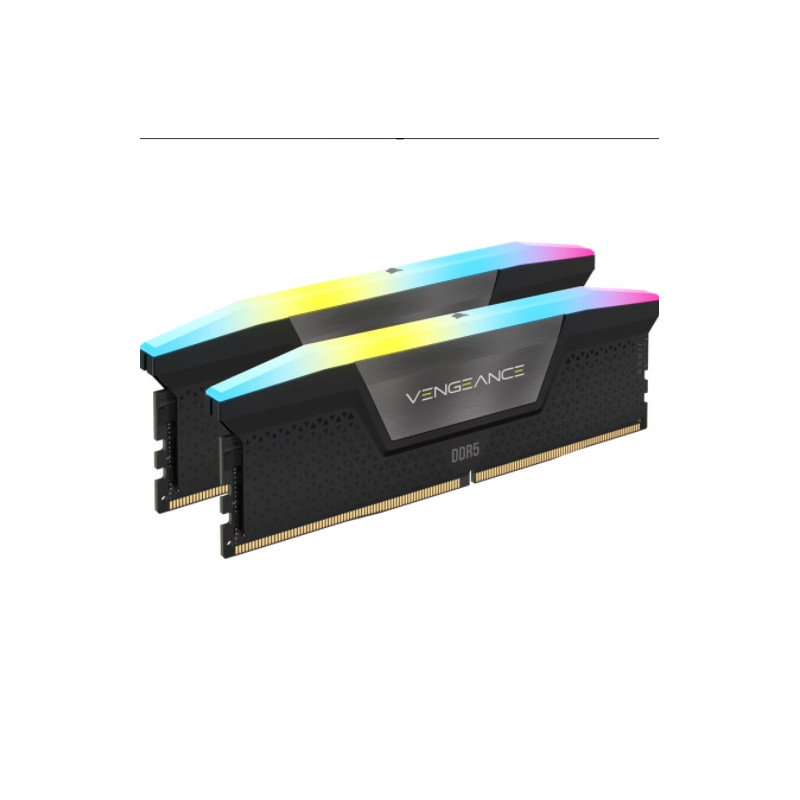 Corsair Vengeance RGB 16GB (2x8GB) DDR5 DRAM 5200MT/s CL40 Memory Kit â Black