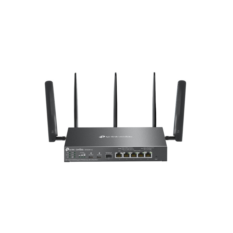 TP-LINK OMADA AX3000 4G+ WI-FI 6 DUAL-BAND GIGABIT VPN ROUTER, GbE LAN/WAN(5), POE+, 5YR