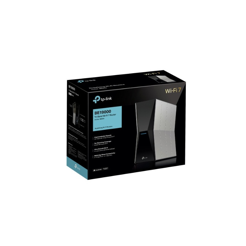 TP-LINK ARCHER BE19000 WI-FI 7 TRI-BAND ROUTER, EASYMESH, 10GbE(2), GbE(4), 3YR