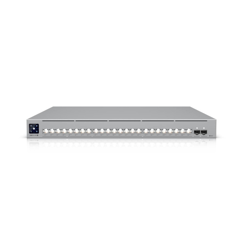 UBIQUITI UniFi SWITCH PRO XG 24 POE, (8)2.5 GbE PoE+++ (16)10 GbE PoE+++,(2)25G SFP28, 1YR
