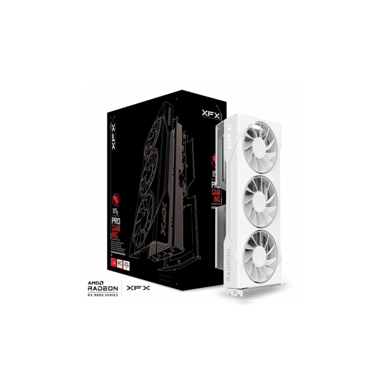 XFX Swift AMD Radeon RX 9060XT OC White Triple Fan Gaming Edition with 16GB GDDR6 HDMI 2xDP, AMD RDNAâ¢ 4 (RX-96TS316W7)