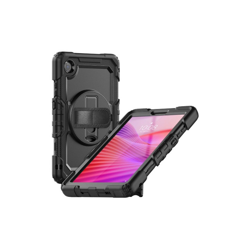 USP Rugged Samsung Galaxy A11/Tab A9 (8.7') Case Black - Built-in-Kickstand, Hand & Shoulder Strap, DropProof, 3 Years Warranty