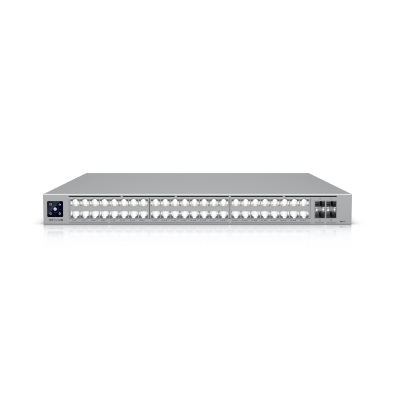 UBIQUITI UniFi SWITCH PRO XG 48 POE, (16)2.5 GbE PoE+++ (32)10 GbE PoE+++,(4)25G SFP28, 1Y