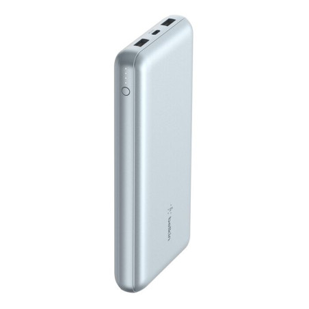 Belkin BoostCharge CCC-Certified 20k mAh Power Bank (Triple-Port) + USB-C to USB-A Cable - Pearl Blue (BPB012btPB), 2xUSB-A, 1xU