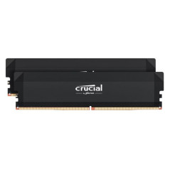Crucial Pro 32GB (2x16GB) DDR5 UDIMM 6400MHz CL32 Black Heat Spreader Overclocking Support Intel XMP AMD Ryzen Desktop PC Gaming