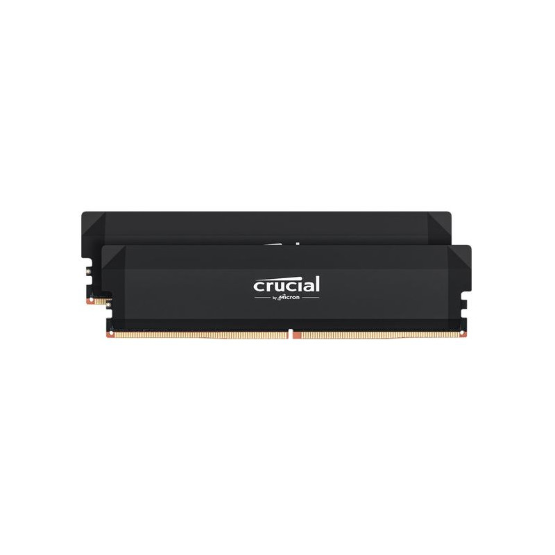 Crucial Pro 32GB (2x16GB) DDR5 UDIMM 6400MHz CL32 Black Heat Spreader Overclocking Support Intel XMP AMD Ryzen Desktop PC Gaming