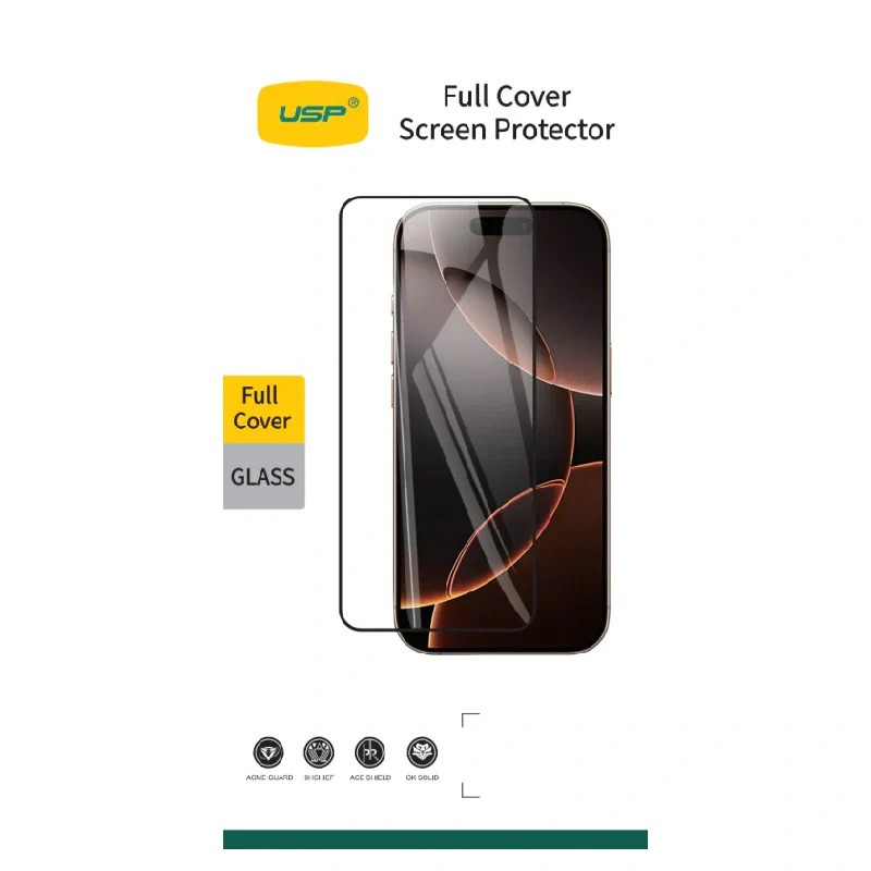 USP Apple iPhone Air (6.5') Tempered Glass Screen Protector - Full Coverage, 9H Hardness, Bubble-free, 3 Years Warranty