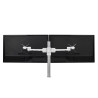 ATDEC DUAL MONITOR ARM, UP TO 2 x 27", 8KG EACH ARM, DESK CLAMP, 100MM VESA, SLVR/WHT,10YR