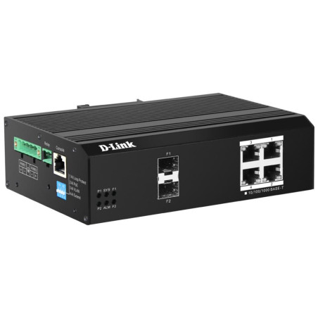 D-LINK 6-PORT GIGABIT INDUSTRIAL SMART MANAGED POE SWITCH 4 LR POE+ PORTS (120W) 2 SFP