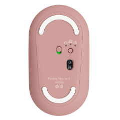 LOGITECH PEBBLE MOUSE 2 M350S BLUETOOTH, MULTI DEVICE, TONAL ROSE, 1YR