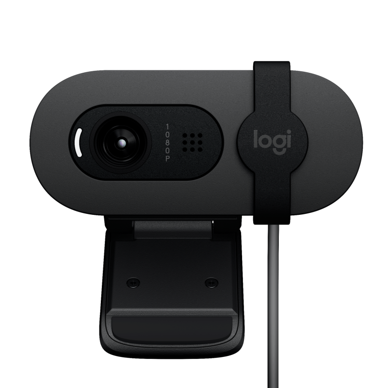 LOGITECH BRIO 105 WEBCAM 1080P HD, BUILT IN MIC, RIGHTLIGHT 2, PRIVACY SHUTTER, GOOGLE MEE