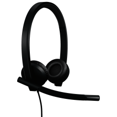 LOGITECH H570E WIRED USB STEREO HEADSET (TEAMS CERTIFIED), NOISE & ECHO CANCELLING, USB-A,