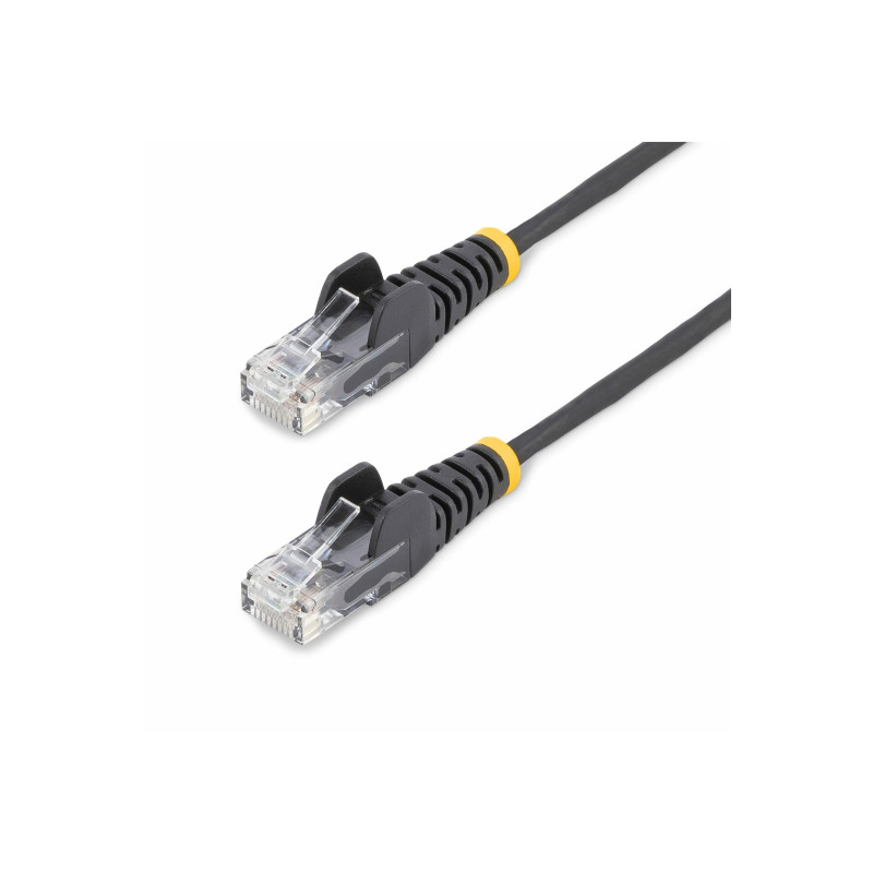 StarTech.com 15m Black Slim CAT6 Ethernet Cable, Snagless, 28AWG, LSZH, LTW