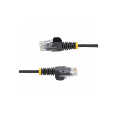 StarTech.com 15m Black Slim CAT6 Ethernet Cable, Snagless, 28AWG, LSZH, LTW