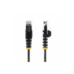 StarTech.com 15m Black Slim CAT6 Ethernet Cable, Snagless, 28AWG, LSZH, LTW