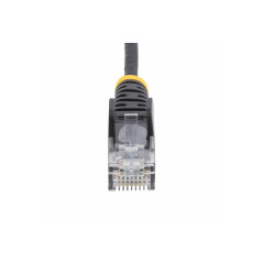 StarTech.com 15m Black Slim CAT6 Ethernet Cable, Snagless, 28AWG, LSZH, LTW