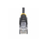 StarTech.com 15m Black Slim CAT6 Ethernet Cable, Snagless, 28AWG, LSZH, LTW