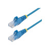 STARTECH 25CM BLUE SLIM CAT6 ETHERNET CABLE, SNAGLESS, 28AWG, LSZH, LTW